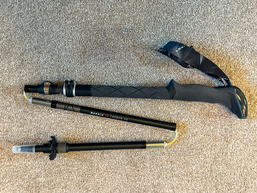 My Leki Makalu hiking poles fold down to just 40cm in length