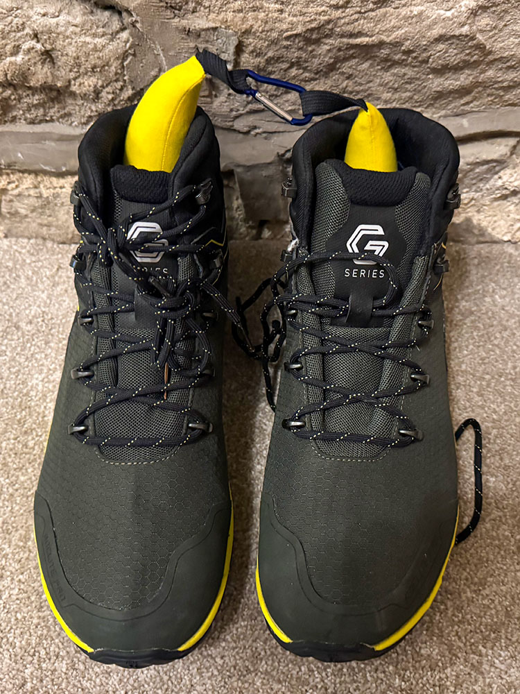 Boot Banana moisture absorbers in a pair of hiking boots