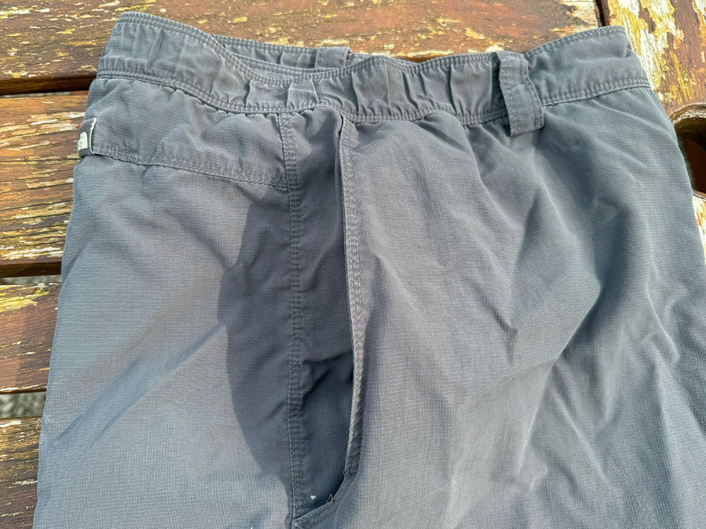 Large non-zipped pocket on hiking shorts