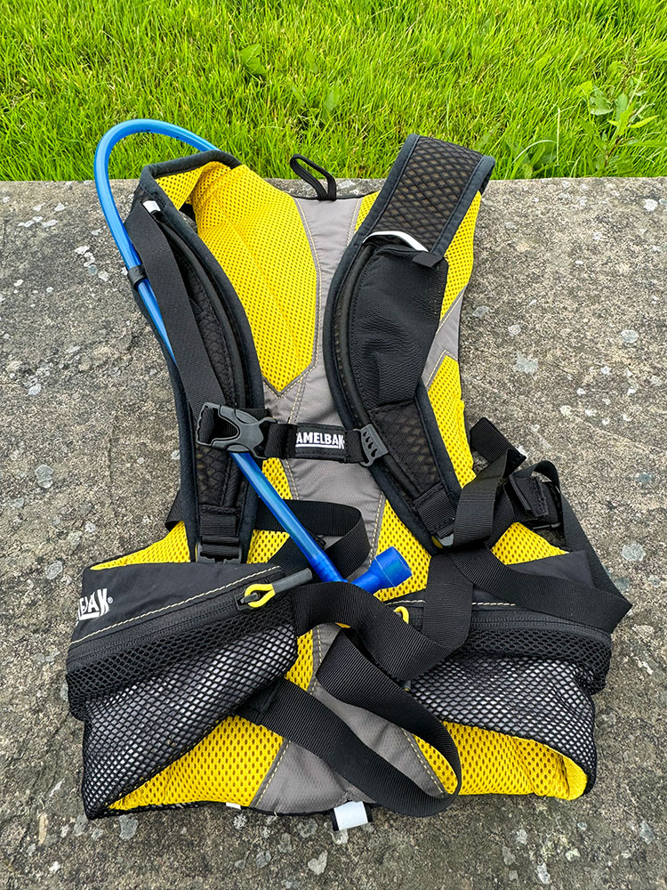 Hydration pack with some additional storage and hip pockets