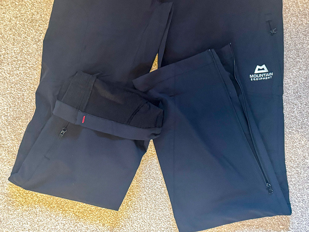 Some of the features on these standard hiking trousers - more durable, zips to accommodate larger boots and warmer lining