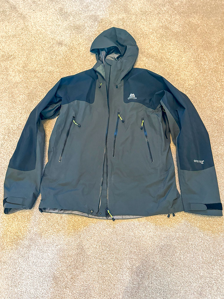 Mountain Equipment Lhotse jacket before being folded