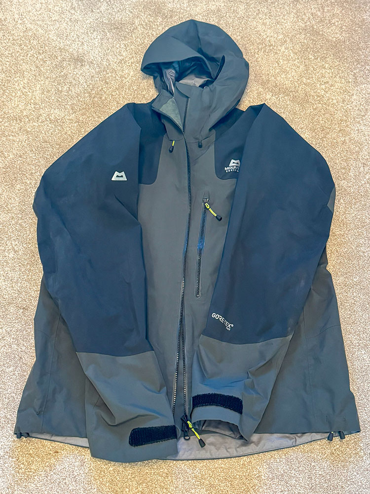 Mountain Equipment Lhotse jacket with arms folded inwards