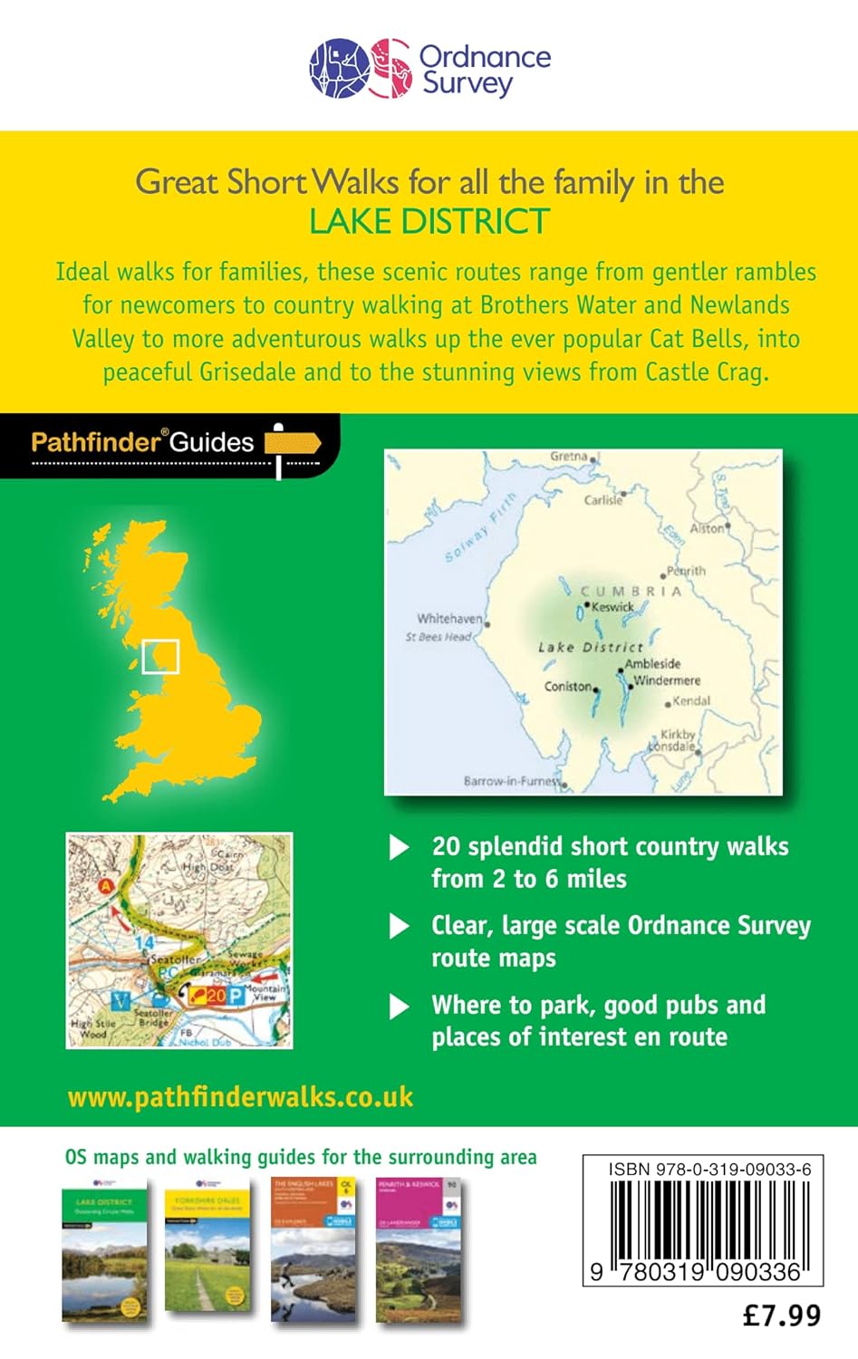 Lake District Great Short Walks Pathfinder Guide - back