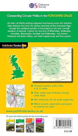 Yorkshire Dales Pathfinder Walking Guide - back