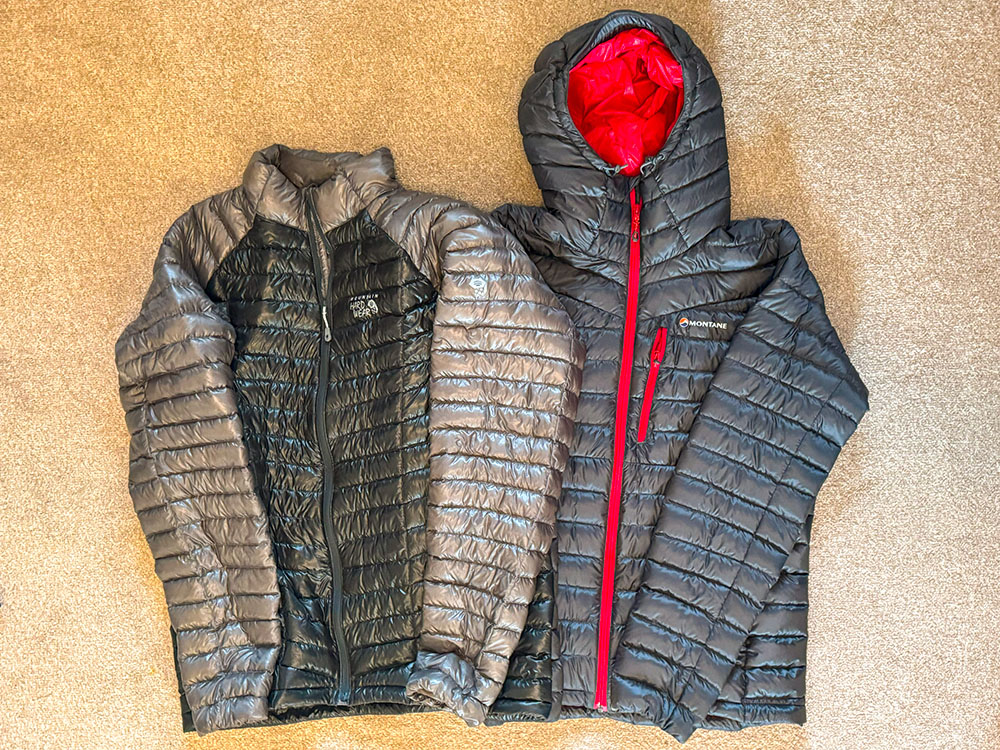 Lightweight and midweight down jackets