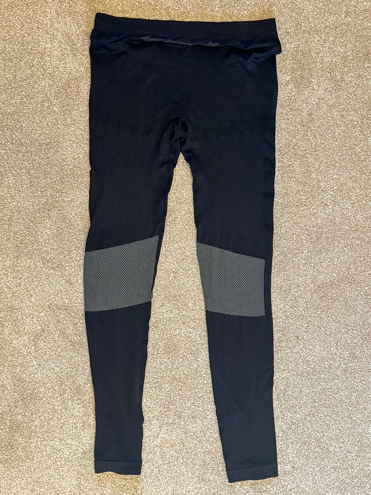 Synthetic base layer with knee inserts