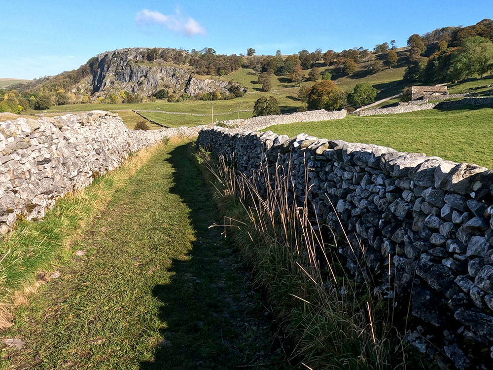 Stainforth Scar from the walled lane