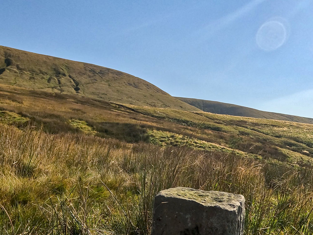 One of the stone markers on the path, as it passes through some (often) boggy ground