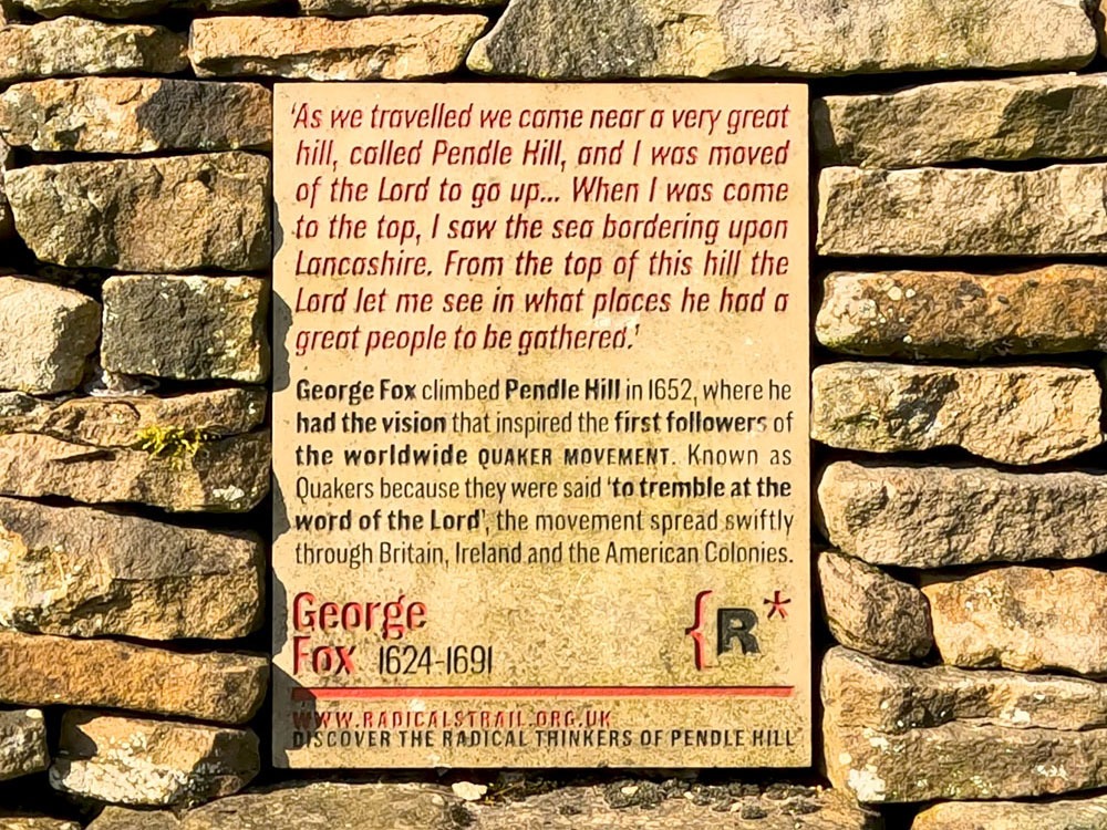 Plaque commemorating George Fox