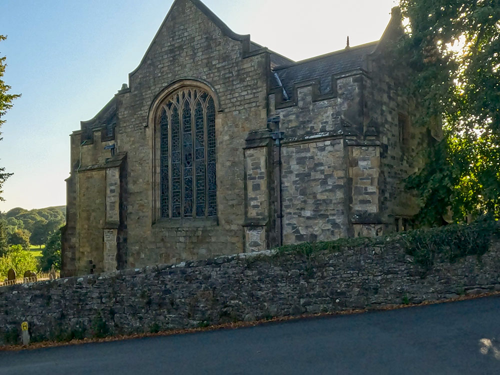 Looking across towards St Leonard's Church in Downham