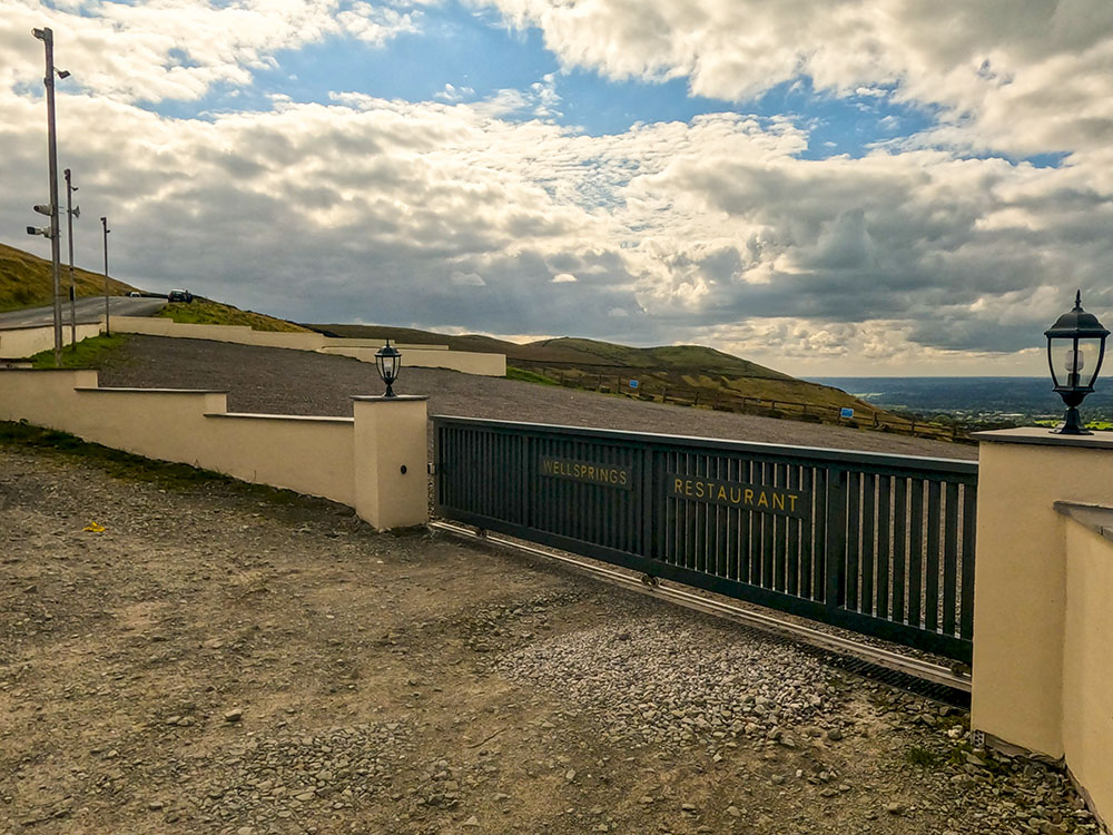 The large car park at the Wellsprings