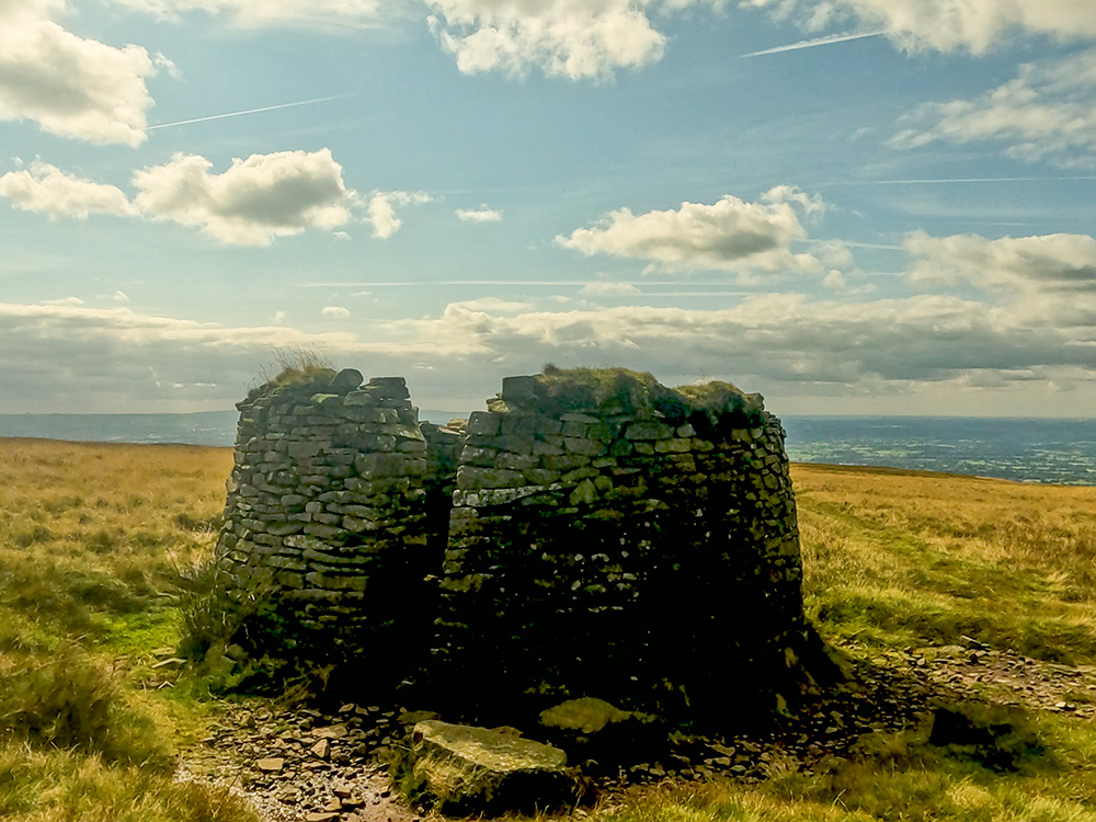 The weather shelter on Pendle Hill